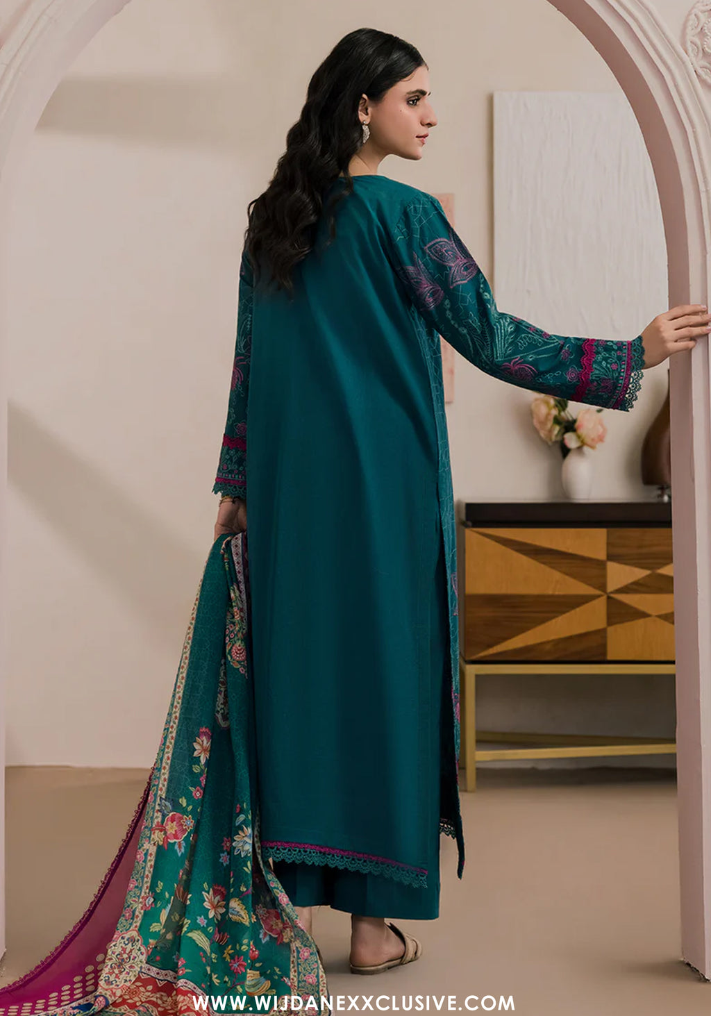 Zellburry Unstitched 3pc Printed & Embroidered Lawn Collection - 2026 (WUS- 0573)