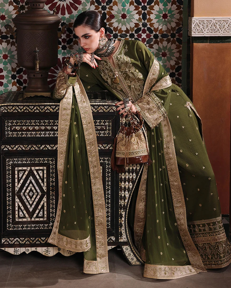 Nuvera by Mushq | Unstitched Embroidered Raw Silk Formal Collection'26 (CELESTIA CROWN)