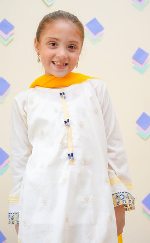 Shanzey Stitched Kids Embroidered Farshi Edit - 2025 (YELLOW)
