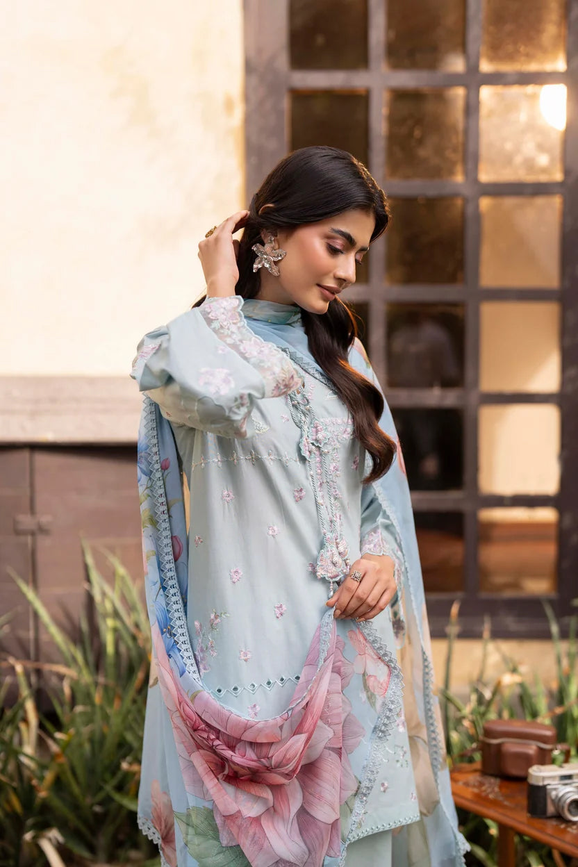 Layna by Guzel | Stitched Embroidered 3pc Vol-II Cotton Collection'26 (D-03)