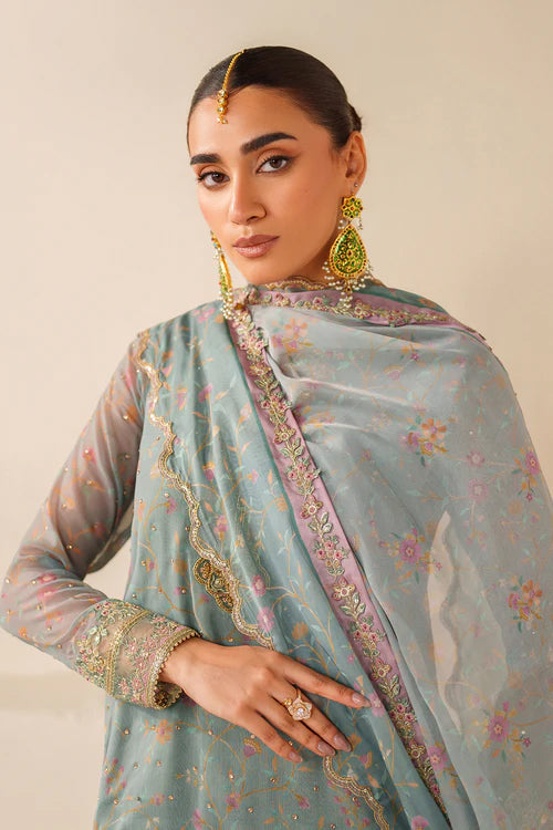 Baroque Unstitched Embroidered Chiffon Silk Collection UF-4278