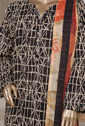 Sadabahar Stitched Printed Cotton Farshi Shalwar Collection - 2025 Vol-02 (Black)
