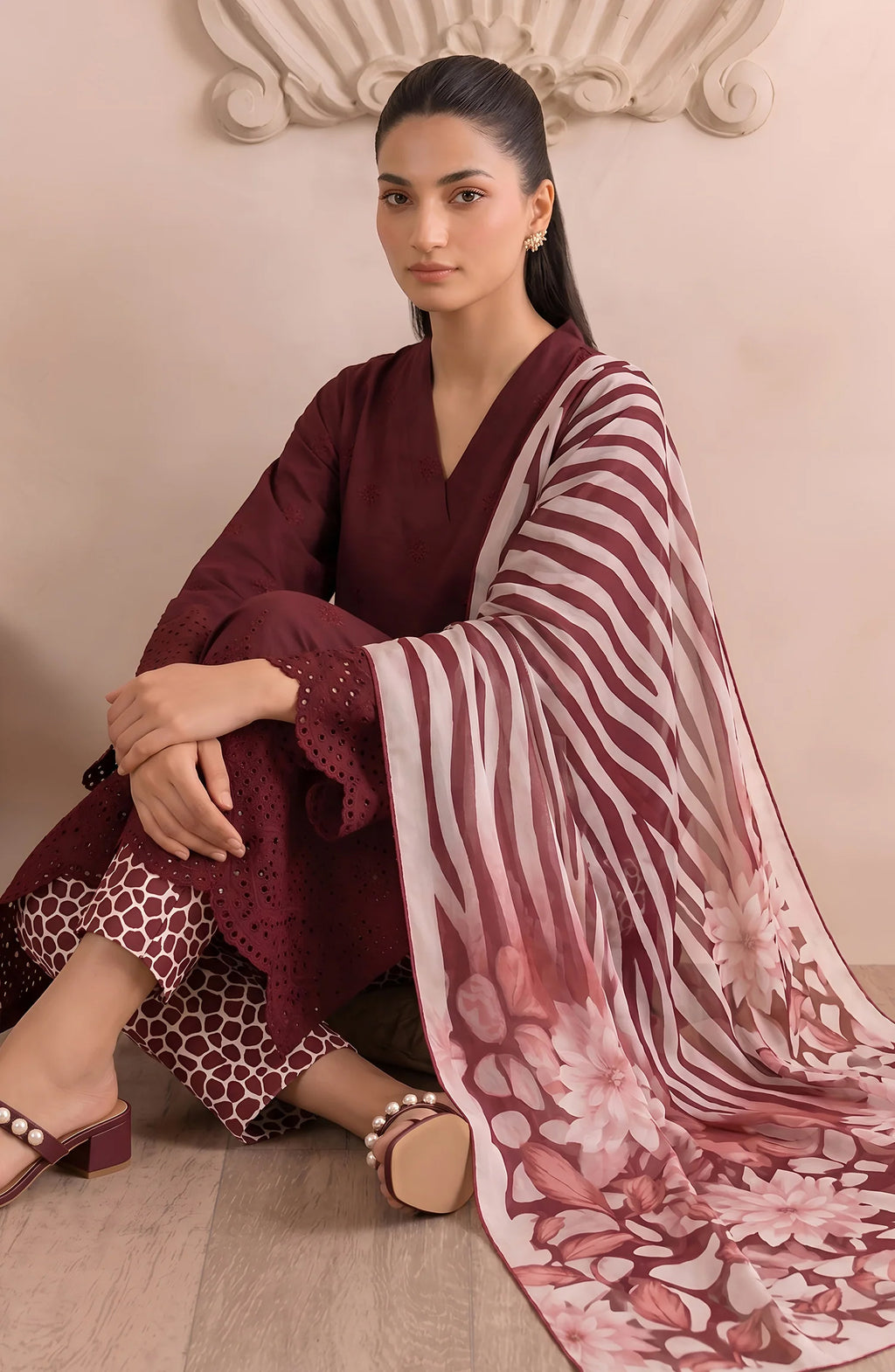 Jeem by  Amna  Khadija | Stitched Chikankari Lawn Collection - 2026 (D-05)