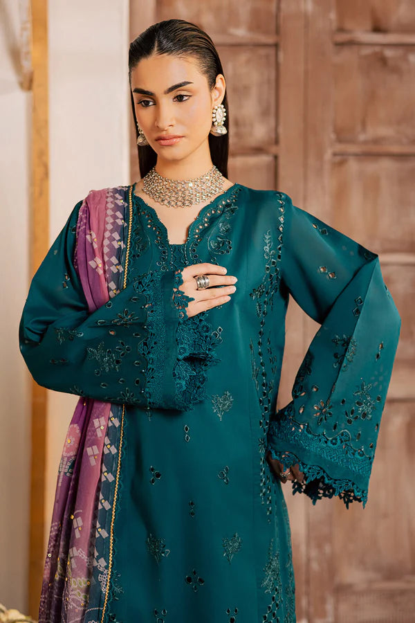 Bazaar by Nureh | Unstitched Embroidered Lawn Collection - 2026 (NE-256)