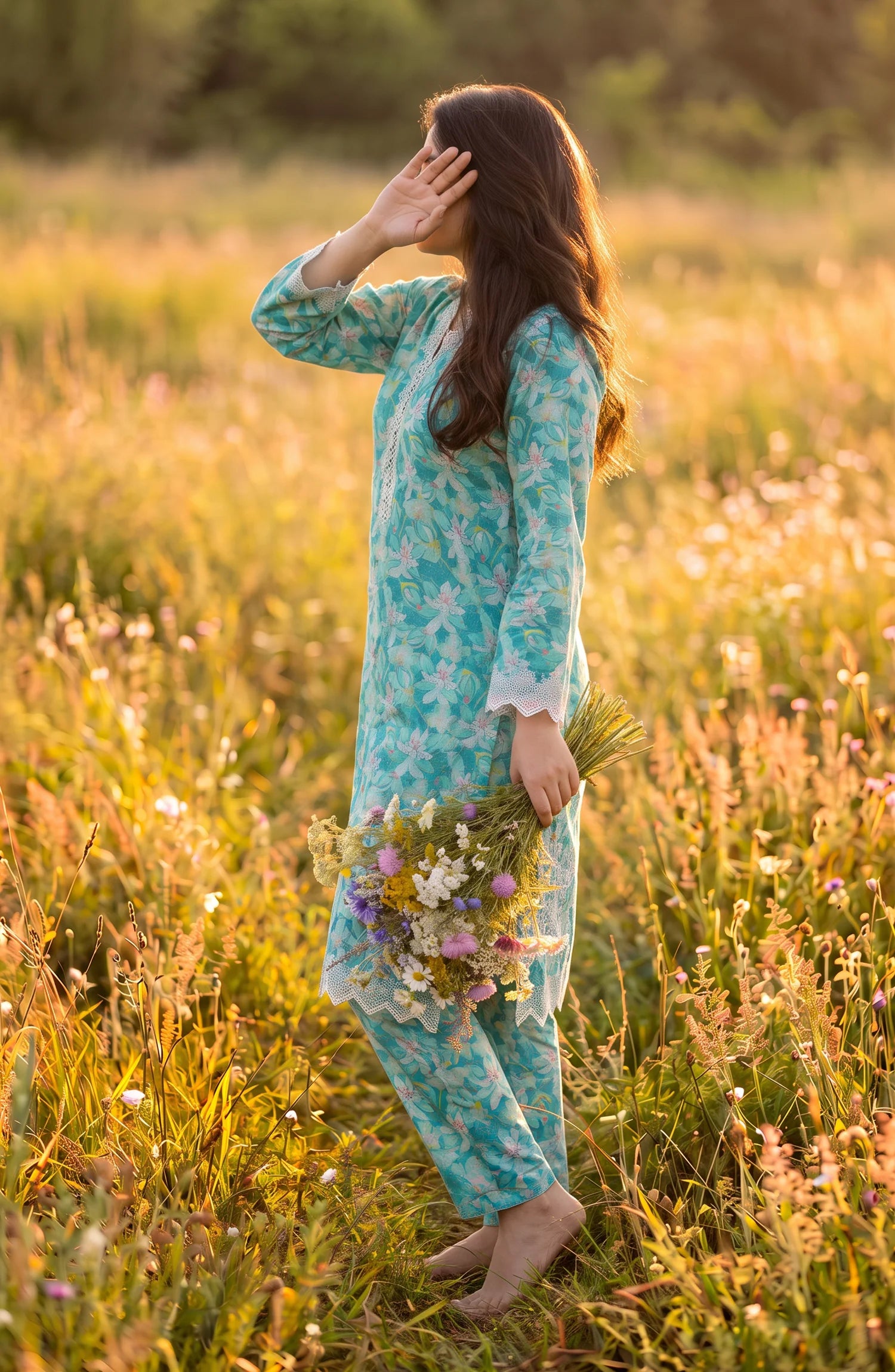 Summer Essentials by Amna khadija | 2pc Emb Co-ords Set Collection'26 (D-05)