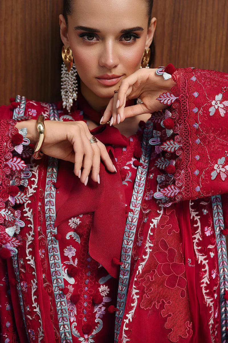 Qalamkar Unstitched Lawn Chikankari Eid Edit'26 (RUBY)