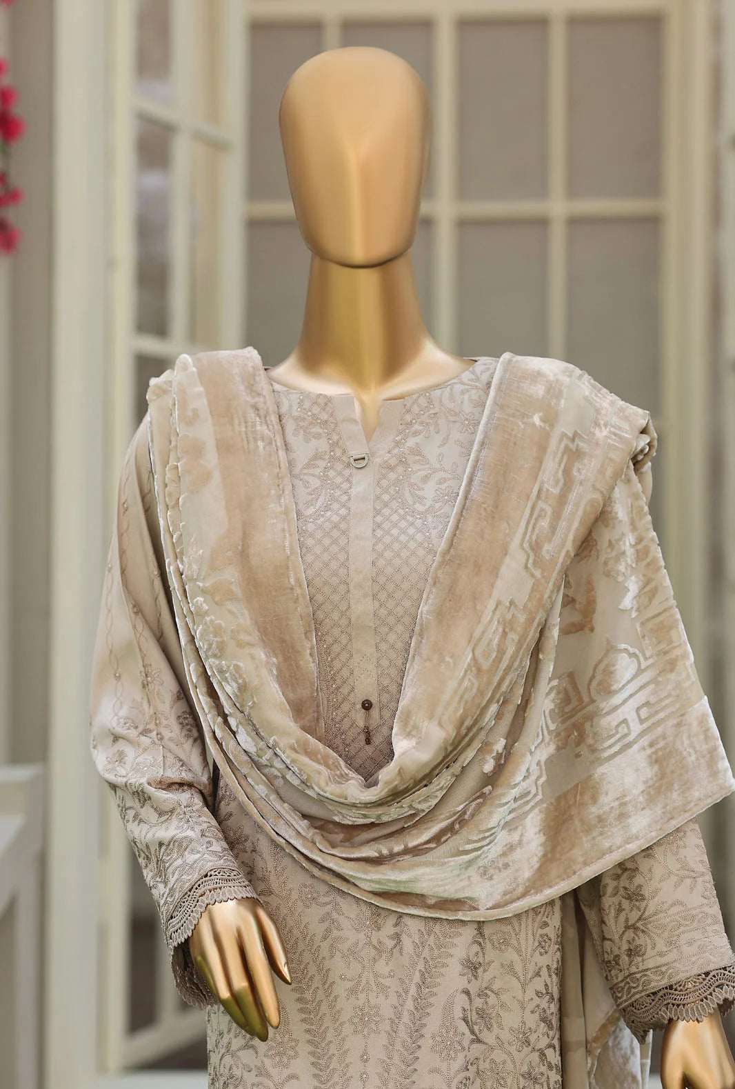 Royel Needleuork by HZ Textile | Unstitched Velevet Embroidered Collection'26 (D-05)