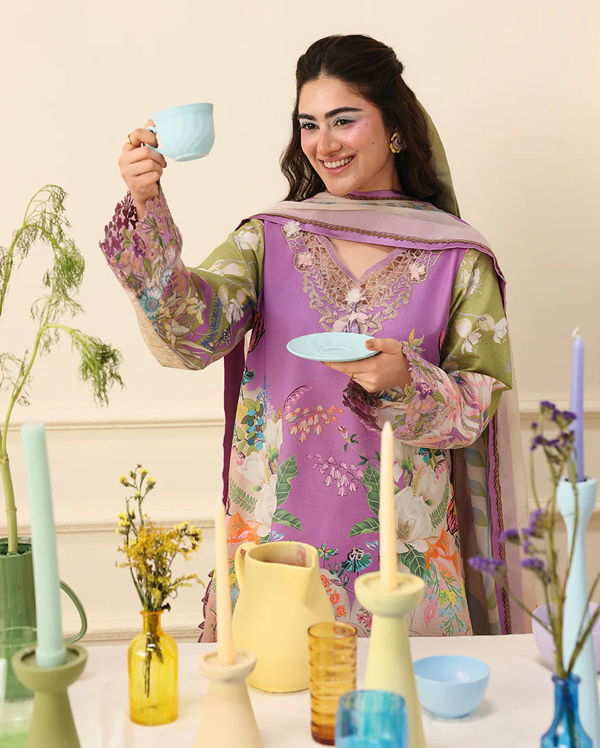 Soleil by Mushq | Unstitched Printed & Embroidered Lawn Collection - 2026 (LILAC WHIM)