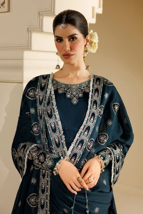 Chandni by Jazmin | Unstitched Embroidered Velvet Formal Collection - 2026 (D-09)