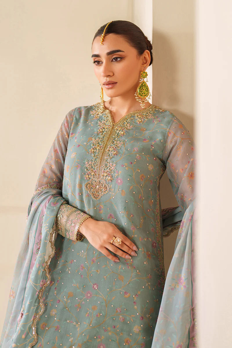 Baroque Unstitched Embroidered Chiffon Silk Collection UF-4278