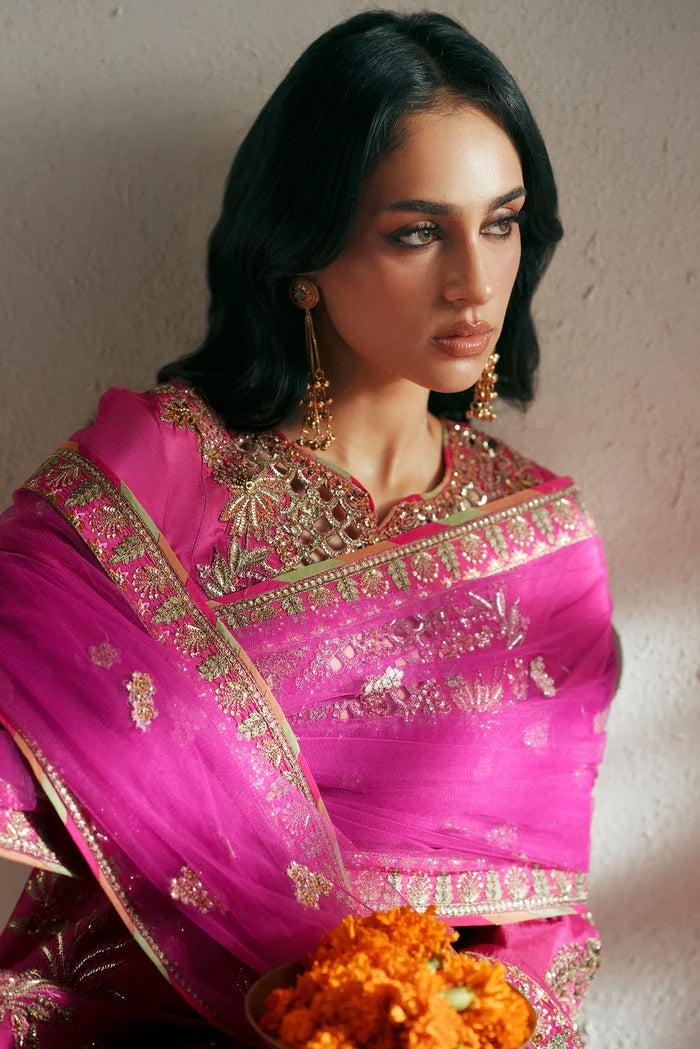 Vera Unstitched Embroidered Festive Formal Collection'26 (Ada Magenta Shirt Set)