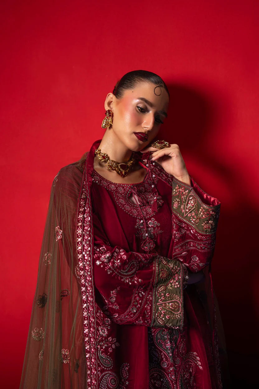 Makhmal by Guzel | Stitched Embroidered Velvet Collection - 2026 (SANJH)