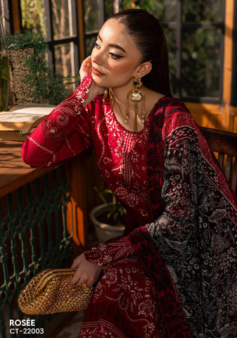 Roses De Feu Luxury Embroidered Lawn - 2025 by Sahane CT-03-ROSEE