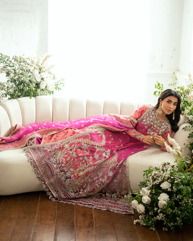 Sham Shandaar by Mushq | Unstitched Chiffon Collection - 2025 (GEET GULABI)