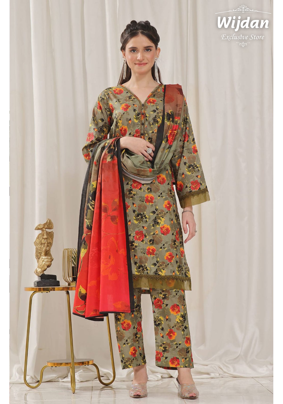 Designer Lawn 3PC Printed Collection D-112
