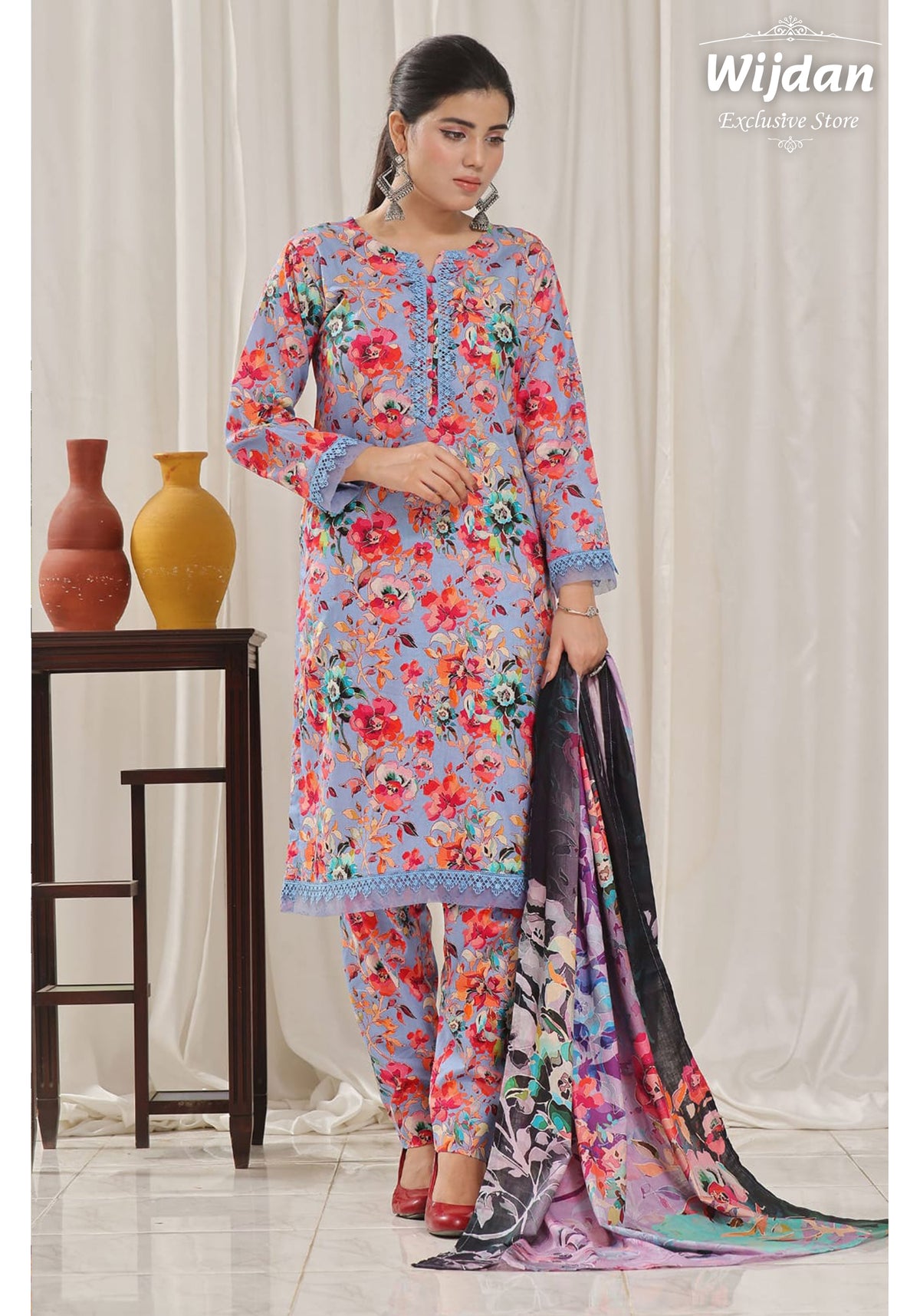Designer Lawn 3PC Printed Collection D-120