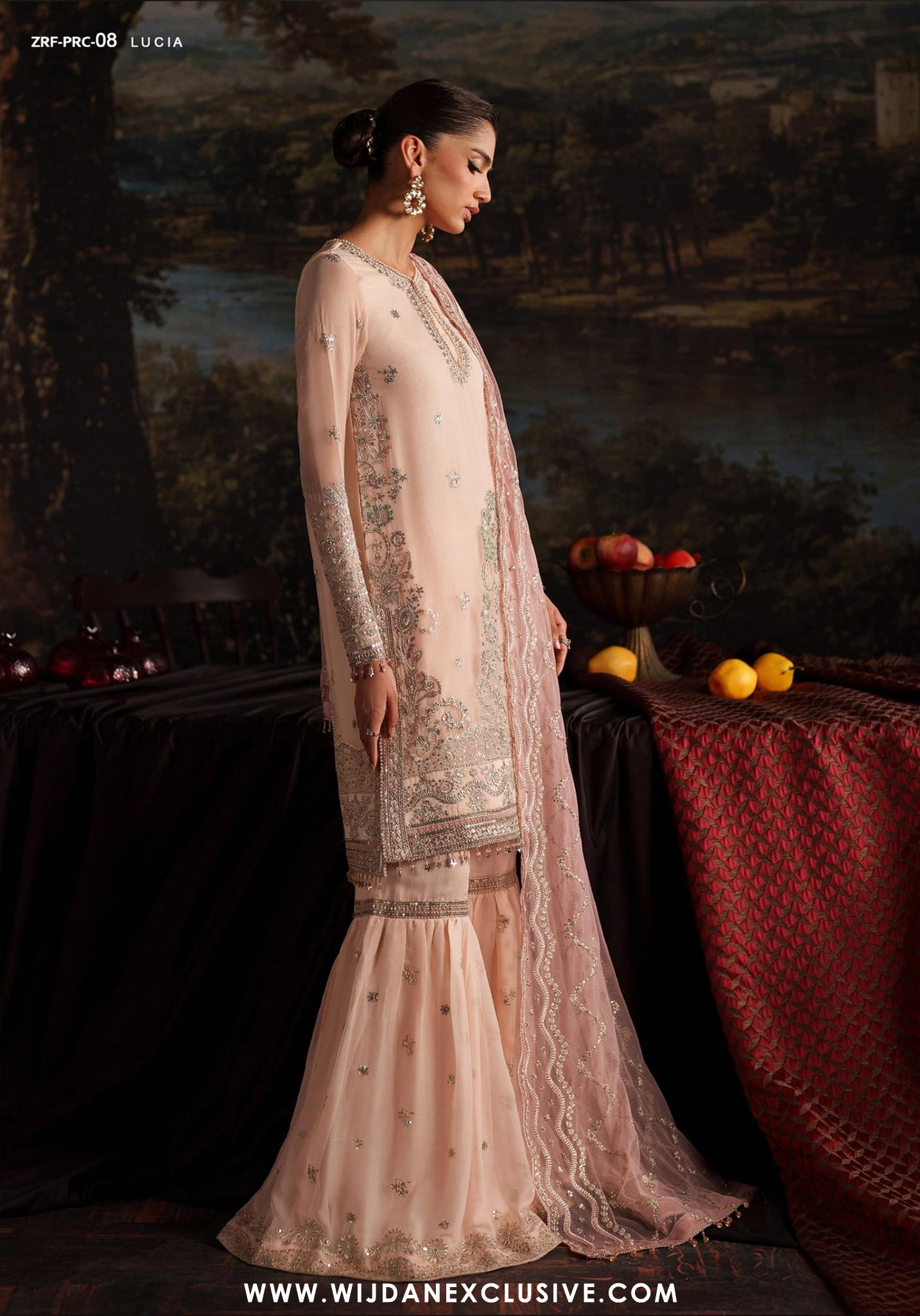 Zarif Unstitched Premium Chiffon Collection - 2025 ZRF-08-LUCIA