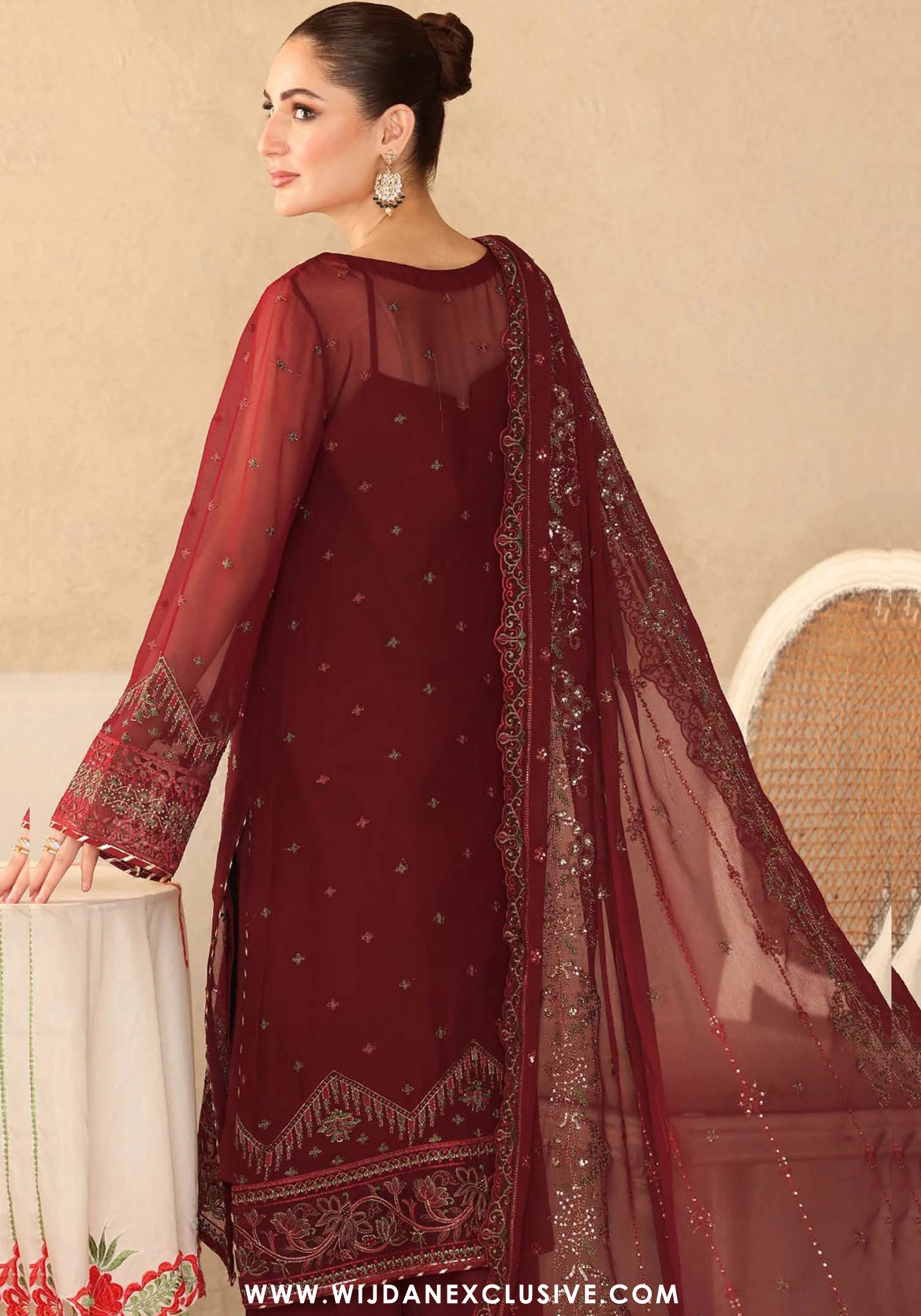 Ramsha Sonehri Unstitched Embroidered Chiffon Collection - 2025 Vol-02 BB-204