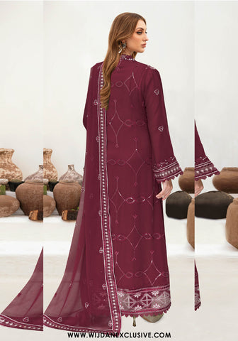 Wijdan Semi-Stitched Luxury Chiffon Collection – 2025 WF-529