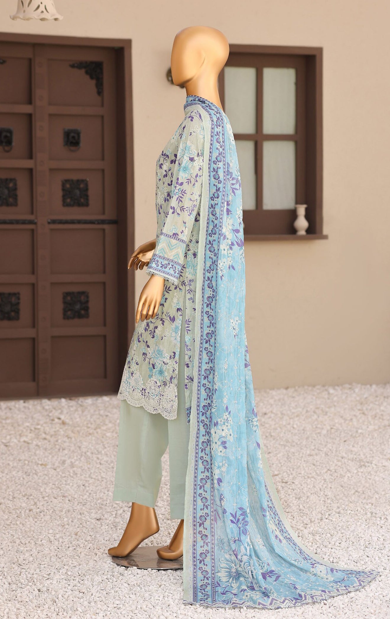 Elite by HZ Textile | Unstitched Embroidered Lawn Collection - 2026 (EC-1284)