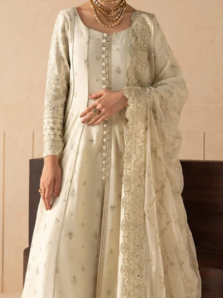Syleena by Gulaal | Unstitched Embroidered Raw Silk Formal Collection'26 (MIRAAS)