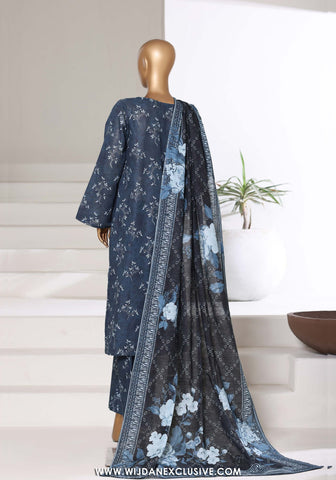 Sadabahar Stitched Printed Khaddar Vol-03 Collection - 2025 (BLUE)