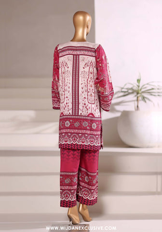 Sadabahar Stitched Printed Viscose 2PC Set Collection - 2025 (RED)