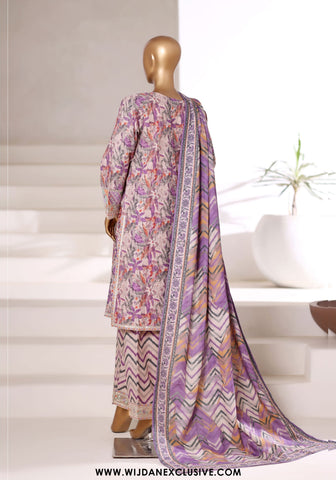 Malika by Sadabahar | Stitched Embroidered Khaddar Collection - 2025 (LILAC)