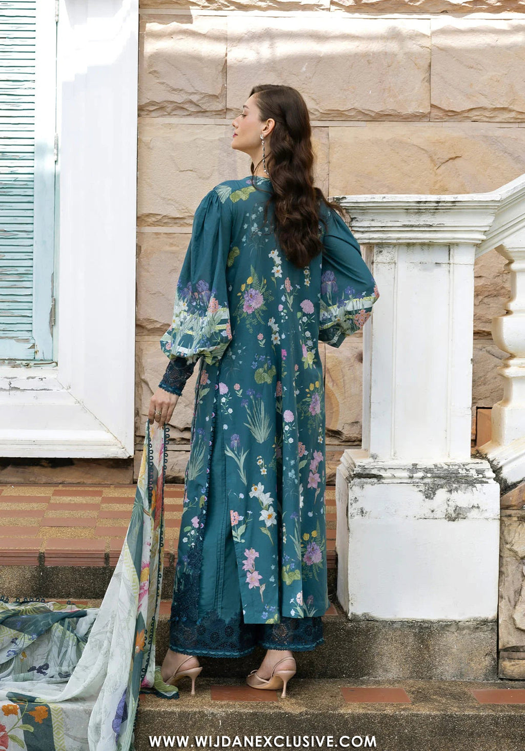 Elaf Signature Unstitched Printed Embroidered Lawn Collection - 2026 ESA-5A OCEANA VEIL