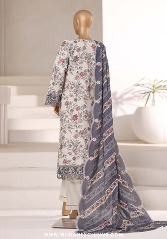 Sadabahar Signature Stitched Embroidered Khaddar Collection - 2025 (WHITE)