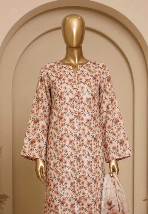Libas e Khas 3pc Unstitched Embroidered Lawn Collection - 2026 (D-06)