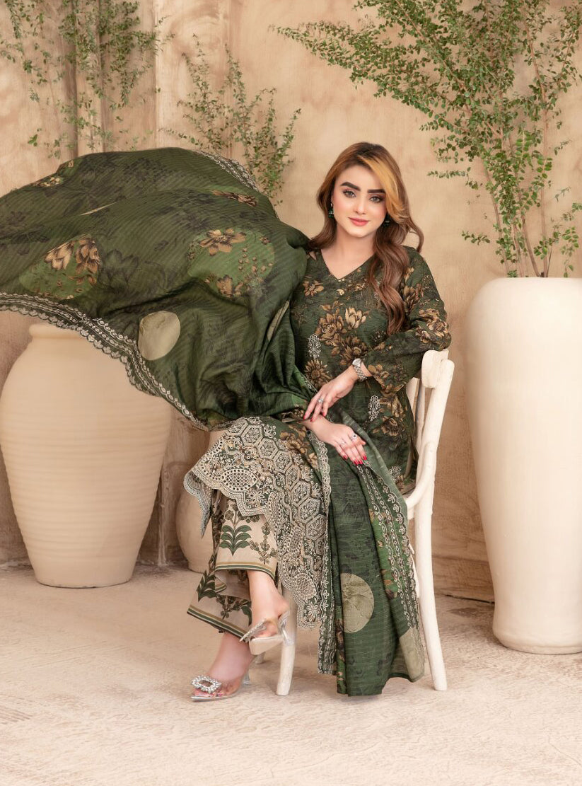 Merrachi by Tawakkal | Unstitched Embroidered Fancy Lawn Collection – 2026 (D-06)