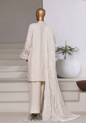 Sadabahar Stitched Luxury Dhanak with Palachi Shawl Collection - 2025 (OFF-WHITE)