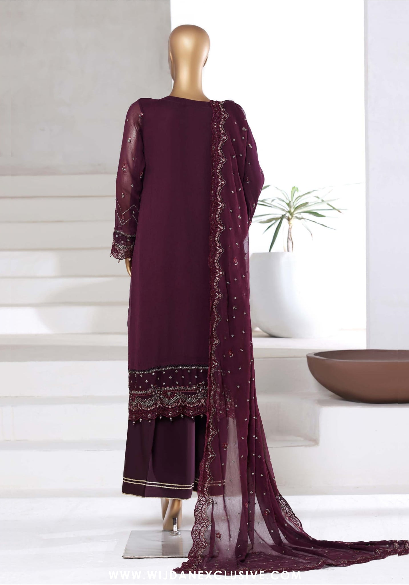 Afsanay by Sadabahar | Stitched Luxury Chiffon Vol-14 Collection - 2025 (PURPLE)