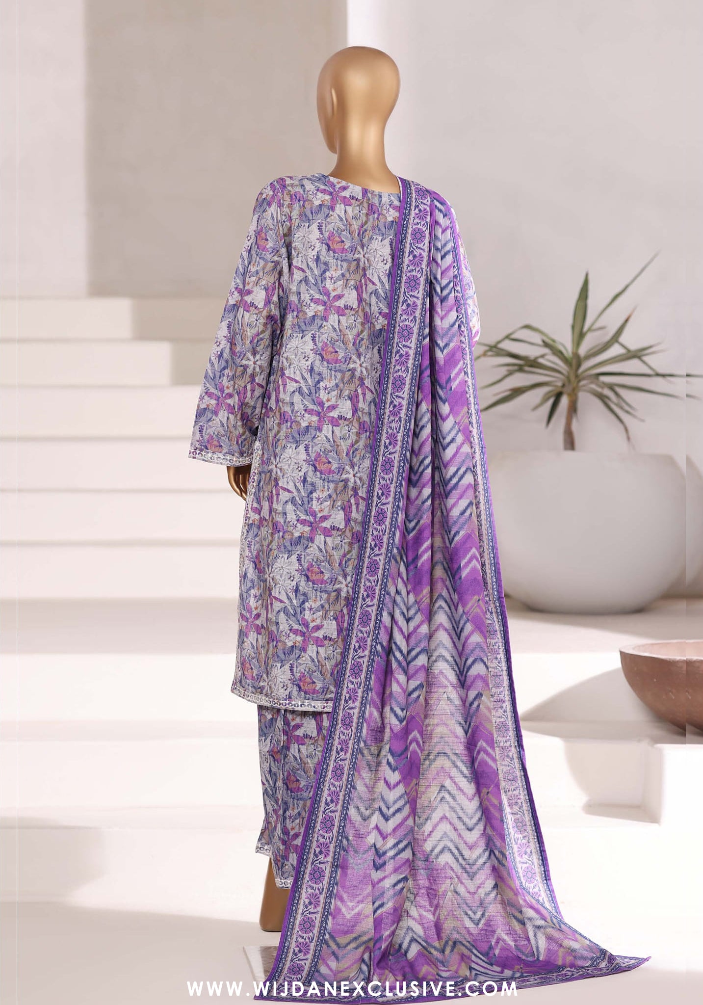 Sadabahar Stitched Khaddar Fall Embroidered Collection - 2025 (PURPLE)