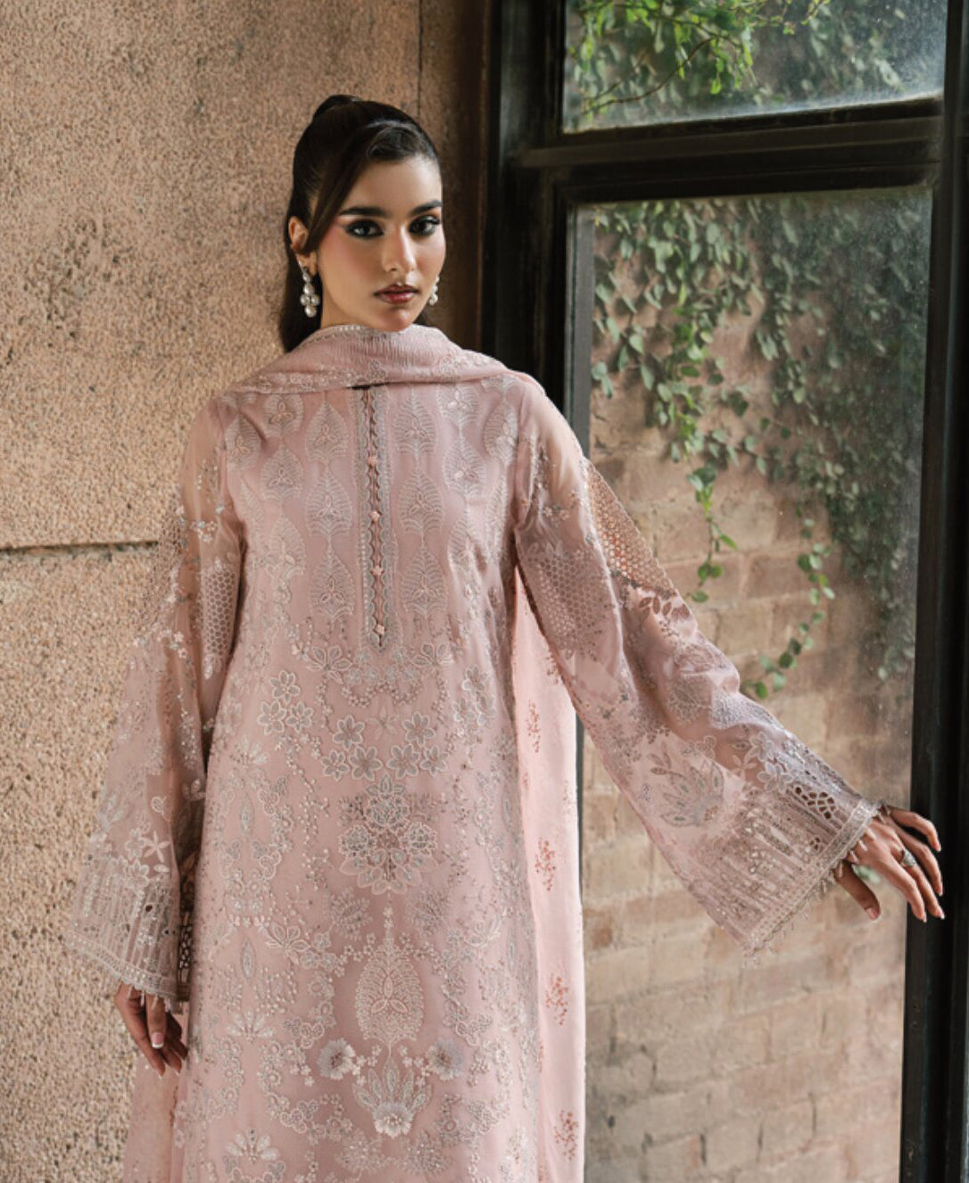 Lazawal by Lamisah | Unstitched Embroidered Formal Chiffon Collection - 2026 (PINK BLOSSOM)