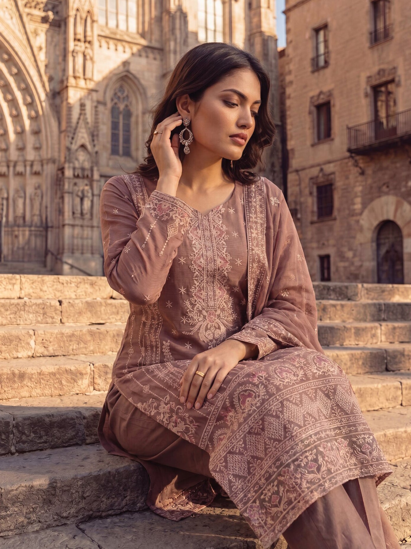 Dhamak by Wijdan | Unstitched Exclusive Formal Bana Dora Embroidered Collection - 2026 (D-06)
