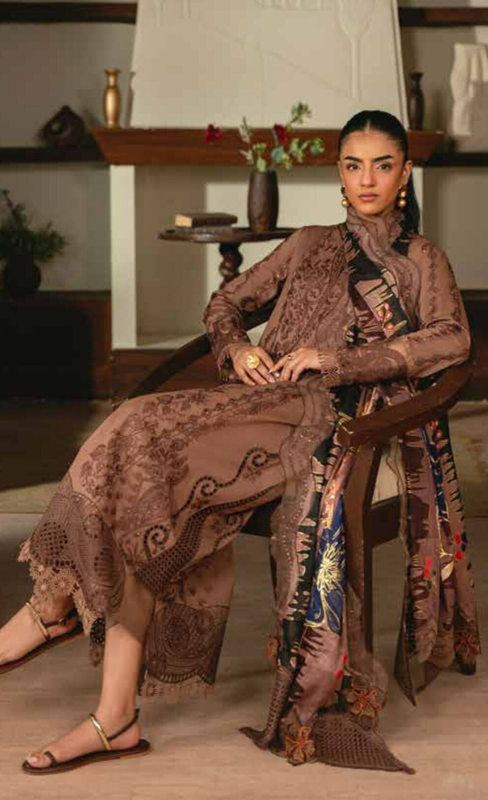 Elsa by Marjjan | Unstitched Embroidered Lawn Collection - 2026 ( 211-B)