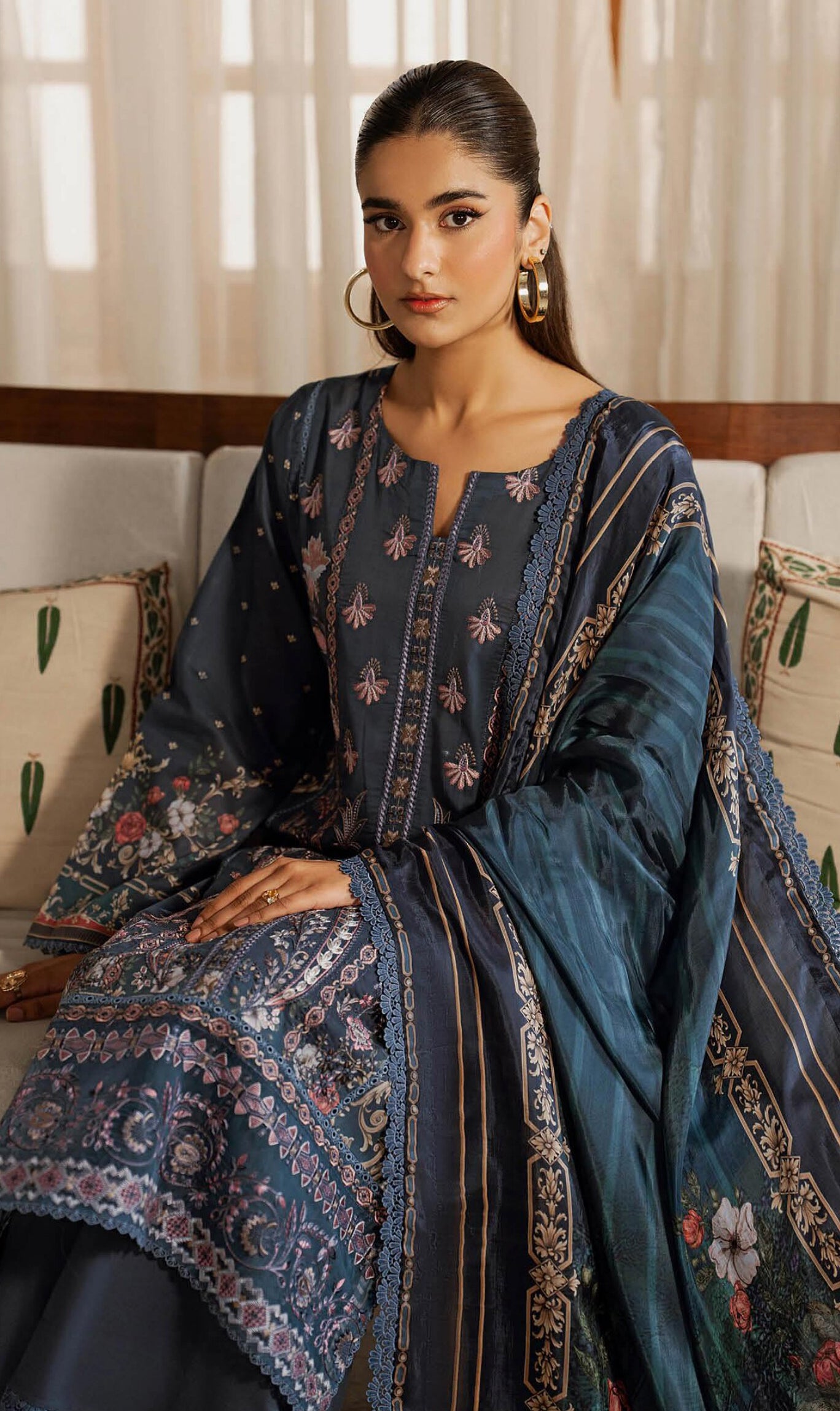 Mashaal by Ramsha | Unstitched Luxury Lawn Vol-16 Collection - 2026 (D-06)