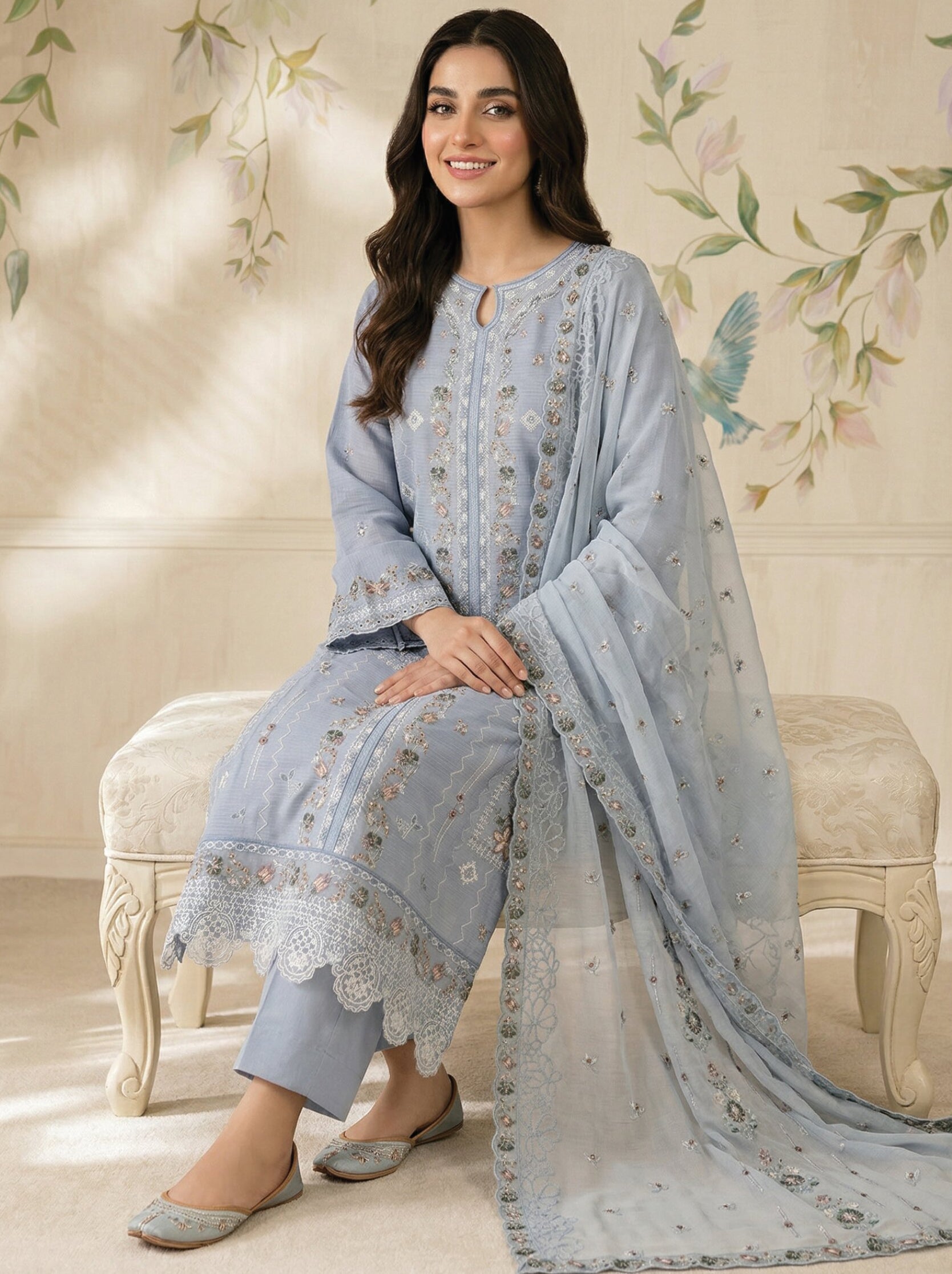 Dhamak by Wijdan | Unstitched Formal Premium Bana Dora Collection - 2026 (D-06)