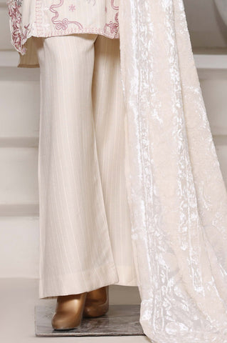 Sadabahar Stitched Luxury Dhanak with Palachi Shawl Collection - 2025 (OFF-WHITE)