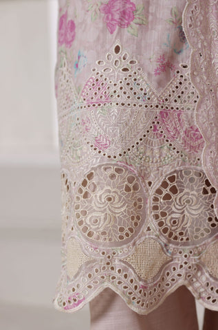 Sadabahar Stitched Laser Fusion Chikankari Khaddar Collection - 2025 (BABY PINK)