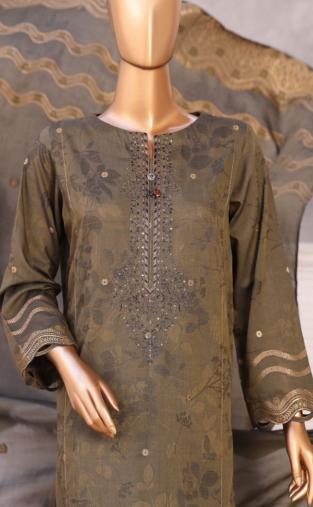 HZ Valencia Jacquard Embroidered Unstitched Lawn Collection - 2026 (VJE-7108)