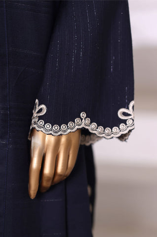 Vybe by Sadabahar | Stitched 3PC Dhanak Co-Ords Collection - 2025 (NAVY-BLUE)