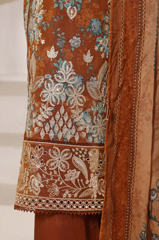 Sadabahar Signature Stitched Embroidered Lawn Collection - 2026 (RUST)