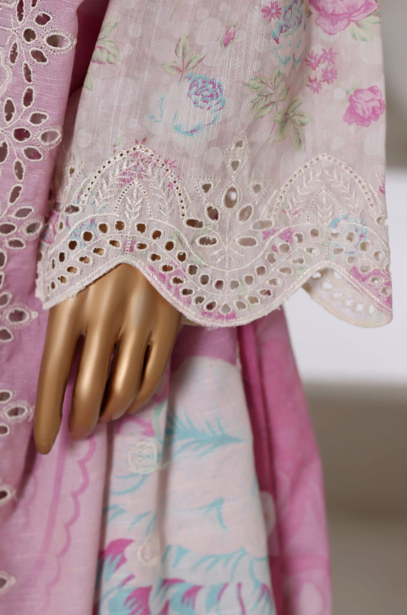 Sadabahar Stitched Laser Fusion Chikankari Khaddar Collection - 2025 (BABY PINK)