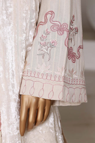 Sadabahar Stitched Luxury Dhanak with Palachi Shawl Collection - 2025 (OFF-WHITE)