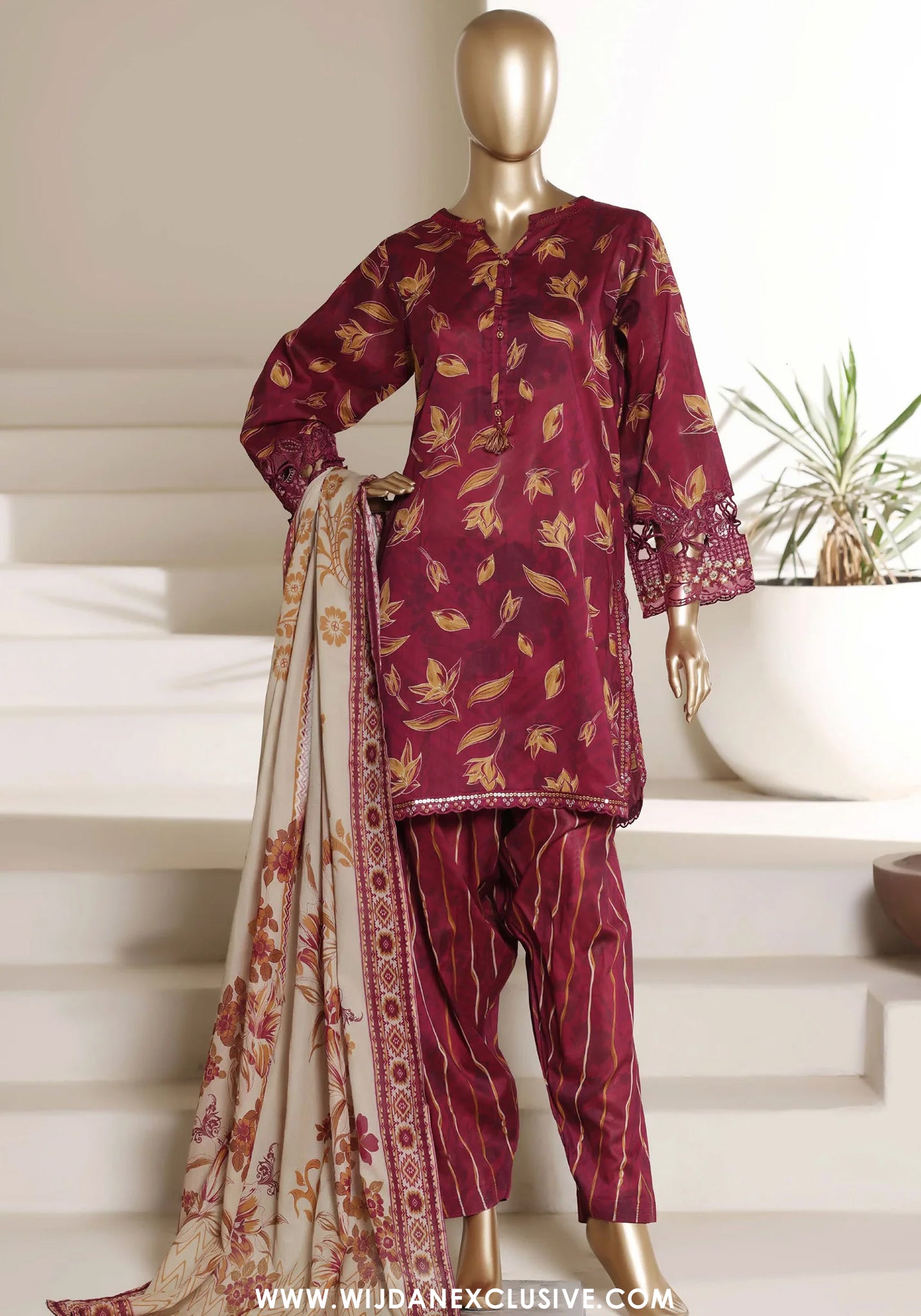Malika by Sadabahar | Stitched With Shalwar Embroidered Collection - 2026 (D-06)