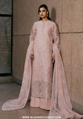 Lazawal by Lamisah | Unstitched Embroidered Formal Chiffon Collection - 2026 (PINK BLOSSOM)