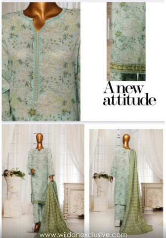 Bin Saeed Exclusive Printed 3PC Lawn Collection'25 Vol-09 D-06